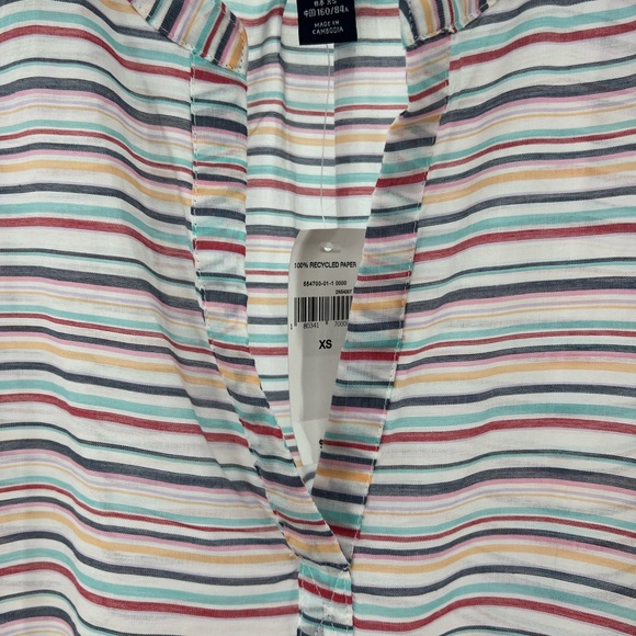 Gap sleeveless xs lightweight striped sleeveless summer new split neck - Picture 5 of 7